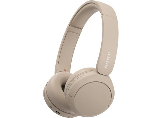 Sony CH520 Wireless Headphones, Bluetooth 5.2, 2.4GHz Band Frequency, Up to 40 Hours Continuous Communications, Up to 3 Hours Charing Time, Beige